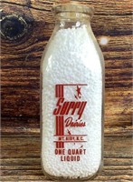 Vintage One Quart Surry Dairies Milk Jar