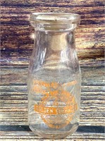 Vintage Half Pint Clear Springs Farms Milk Jar