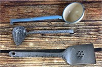 3 Vintage Graniteware Enamel Kitchen Tools
