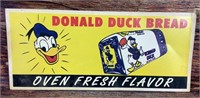 25x11 Vintage Donald Duck Bread Advertising Sign