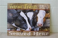 Farm Fresh Metal Sign 12x16