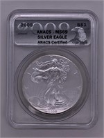 2009 Silver Eagle, MS69 ANACS