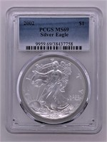 2002 Silver Eagle  MS 69 PCGS