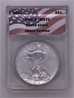 2010 Silver Eagle MS70 ANACS