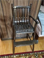 Child's Wooden High Chair