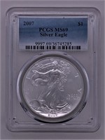 2007 Silver eagle MS69 PCGS