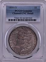 1899 O Morgan certified genuine, cleaned, by PCGS