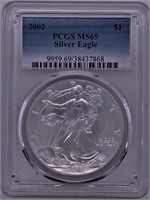 2002 Silver Eagle MS 69 PCGS