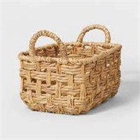 Rectangular Tall Twisted Open Checkered Basket