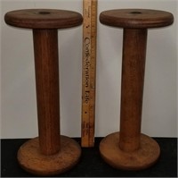 Pair of Wooden Spools