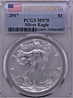 2017 Silver Eagle First Strike MS70 by PCGS