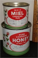 2 Antique Honey Cans