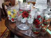 Lot of Fruit, Christmas, and Leaf Glasses