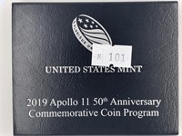 2019 S Apollo 11 proof half dollar in mint case, b