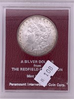 1890 S Morgan silver dollar MS65 by PICC