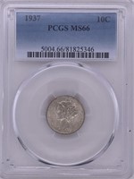 Lot of 3 PCGS graded coins 1937 silver Mercury MS6