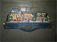 God Bless Us Everyone Winter Wall Piece