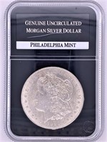 1921 Morgan silver dollar encapsulated