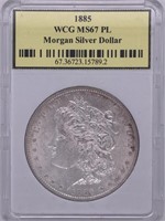 1885 Morgan silver dollar MS67+ by WCG