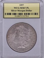 1897 Morgan silver dollar MS67+ by WCG