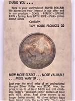 1889 Morgan Silver Dollar in Rare Tidy House sleev