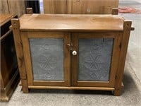 Small Cabinet with Punched Tin