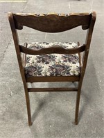 Wooden Chair with Floral Pattern