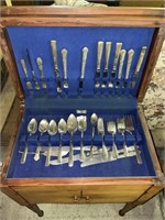 Wooden Cabinet with Silverware