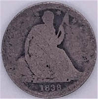 1838 Seated Liberty Silver dime