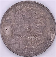 1904 O Morgan silver dollar