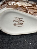 Antique English Brown Shaving Mug