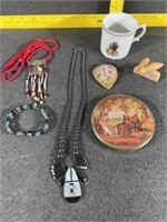 Native Necklaces, Coaster and cup