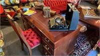 7 DRAWER LADIES DESK AND BUTTONBACK CHAIR