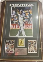 FRAMED AND SIGNED RICKY PONTING AUSSIE CRICKET