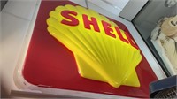 VINTAGE 1950'S "SHELL" SERVICE STATION PERSPEX