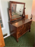 Large vintage dresser with mirror