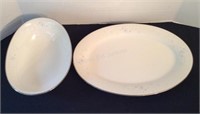Noritake Ivory China Platter & Bowl