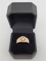Men's 10K Yellow Gold Diamond Ring