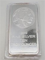 10 Oz .999 Fine Silver Art Bar