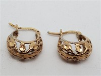 Gold Tone Sterling Silver Earrings