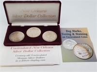 New Orleans Silver Morgan Dollars 1883, 1884 &1885