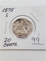 1875-S 20 Cent Silver Us Coin