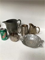Vintage silver plated aluminum pewter