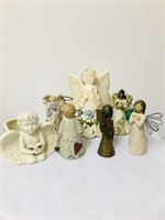 Collectible angel figurines candle holders