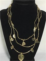 Retro jewelry Buddha multi strand necklace