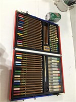 Vintage SOHO  Suitcase of paint supplies