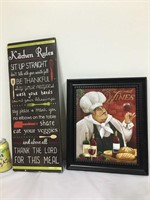 Wood glass kitchen posters frame
