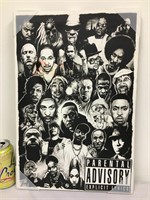 Canvas painted poster rap singers USA
