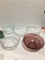 Collection of vintage  PYREX Glass USA