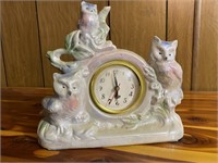 Owl Porcelain Clock